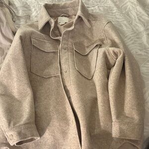 H&M Beige Shirt Jacket